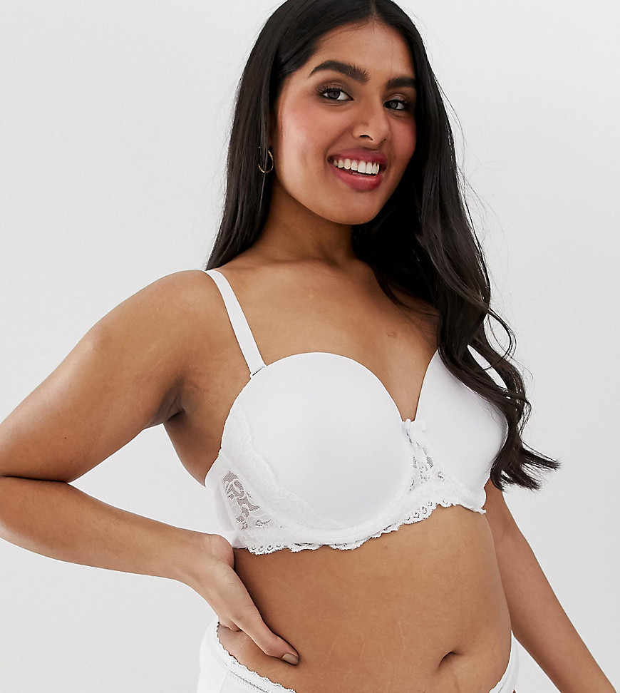 Yours Plus Size Hero multiway strapless bra in white