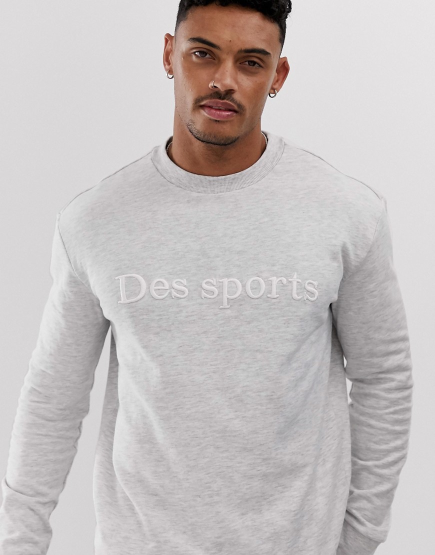 New Look sweatshirt with embroidery in light grey