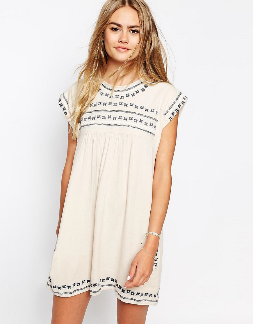 Little White Lies | Little White Lies Smock Dress With Embroidery at ASOS