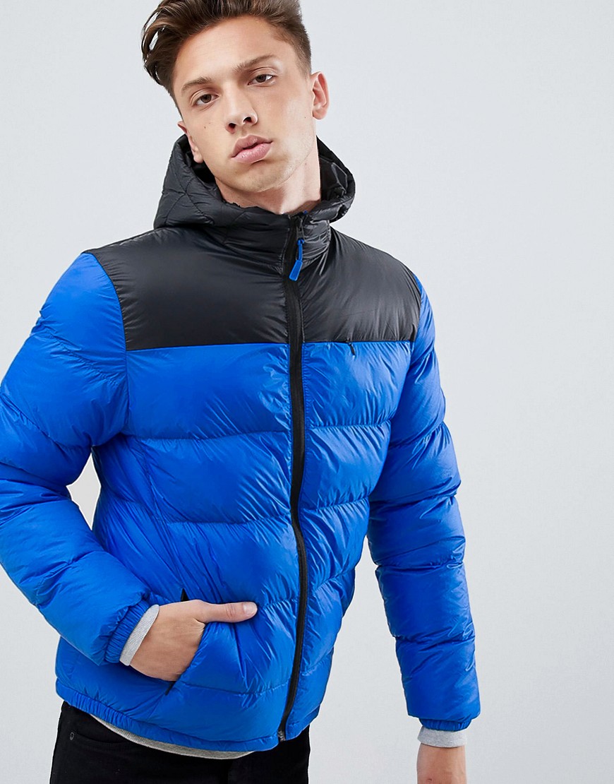 Tokyo Laundry Panelled Puffer Jacket with Hood