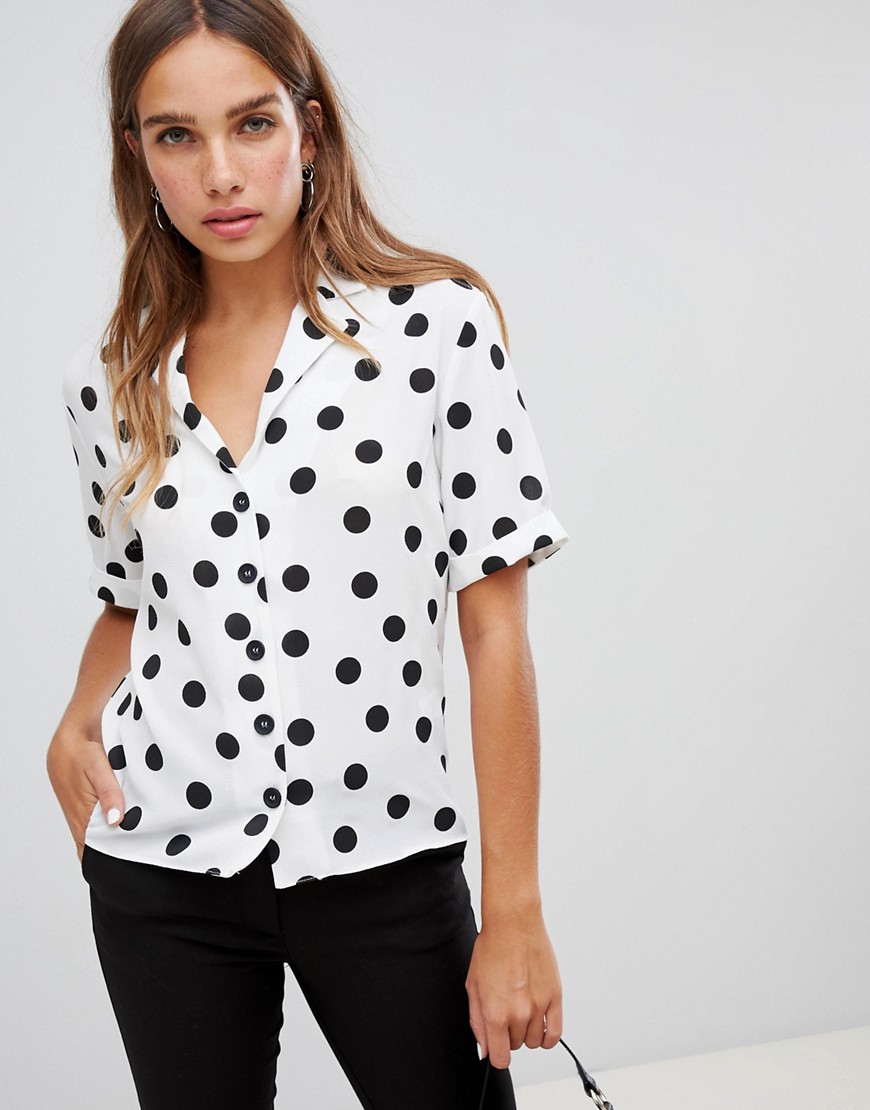 New Look Polka Dot Shirt - Black