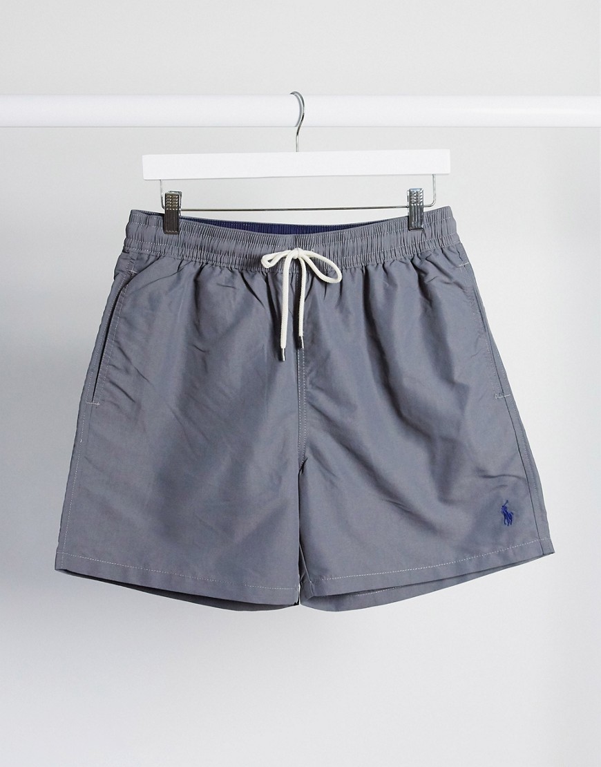 Polo Ralph Lauren traveller swim shorts player logo in dark grey