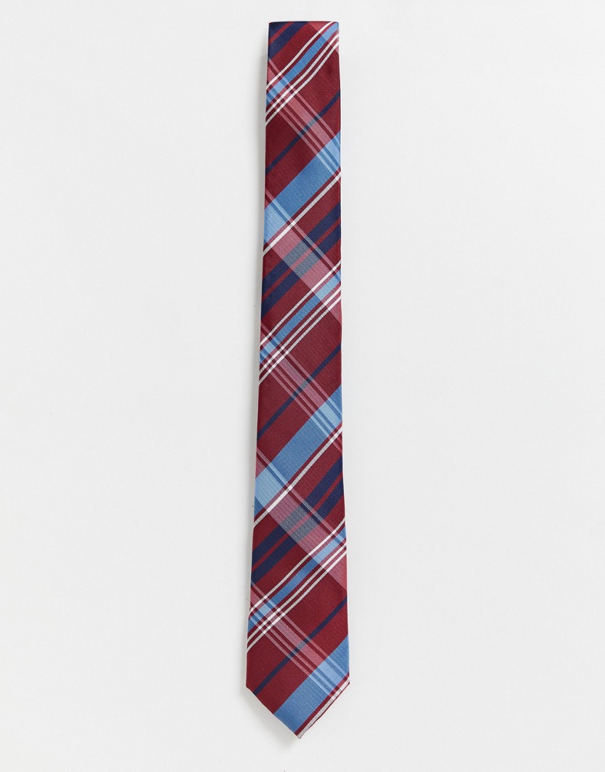Ben Sherman red checked tie