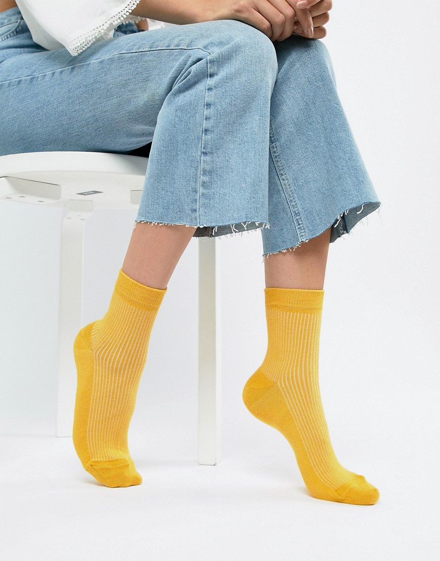 Однотонные носки ASOS DESIGN - Желтый 