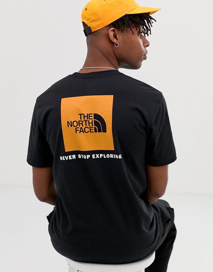 The North Face Red Box T Shirt In Black Modesens