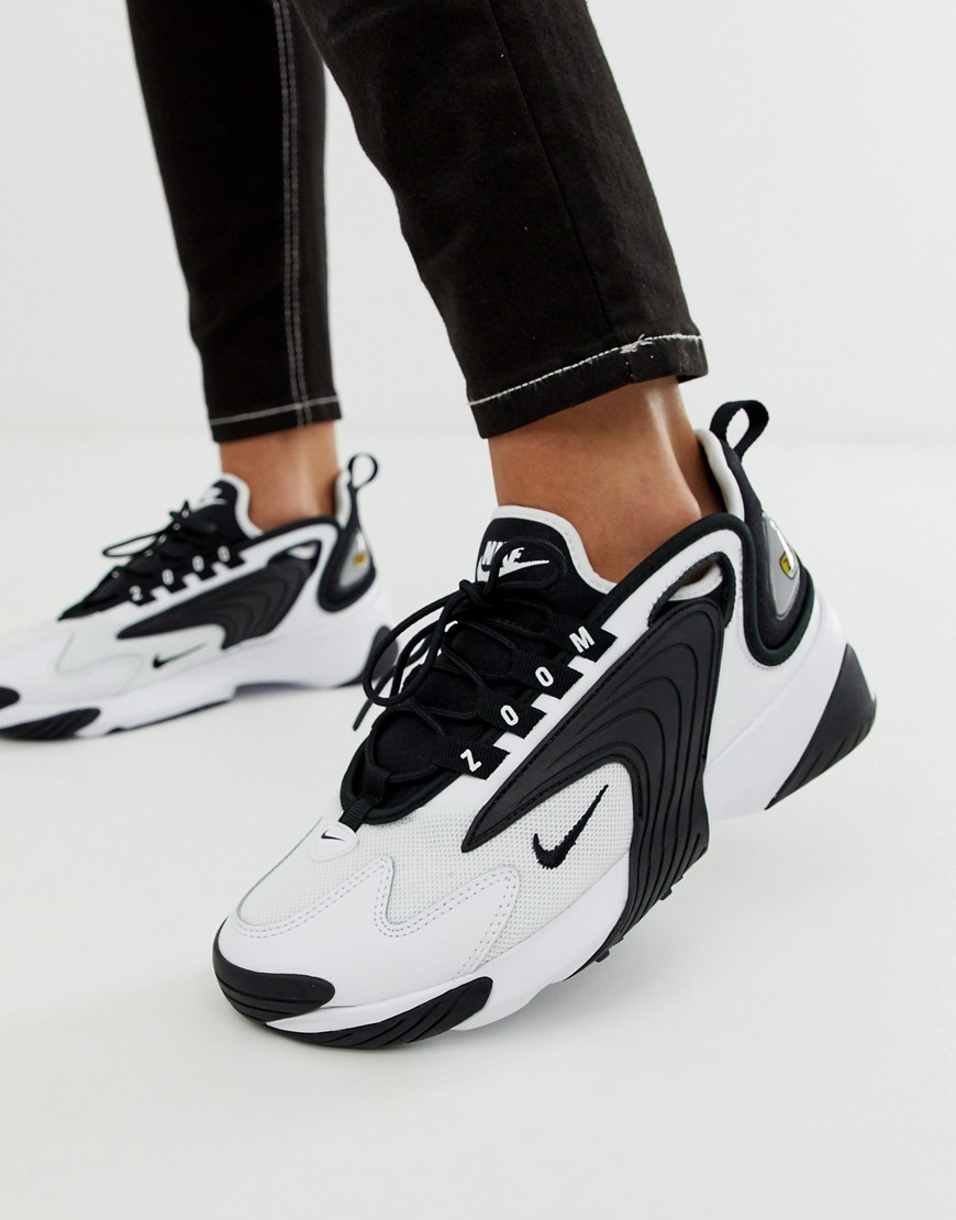 Nike Zoom 2K trainers in white and black