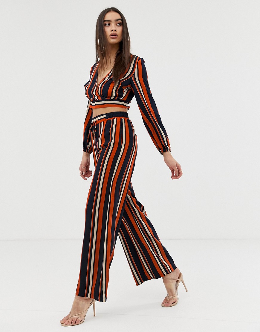 Outrageous Fortune wide leg trouser co-ord in stripe print