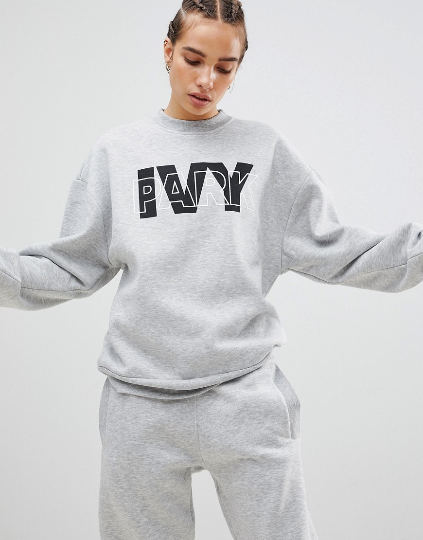 Ivy Park Logo Sweatshirt In Grey