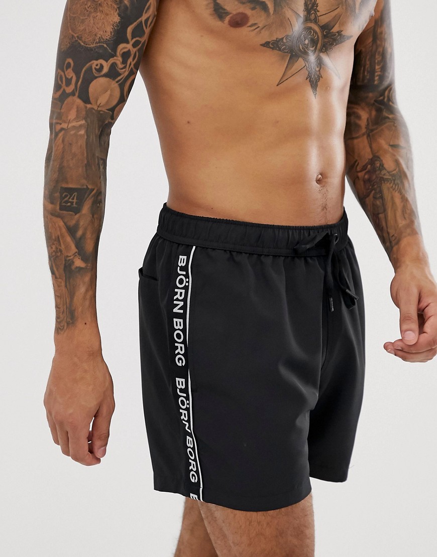 Bjorn Borg Salem taped logo swim shorts