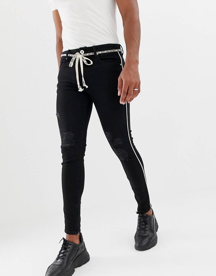 The Couture Club skinny jeans with side stripe