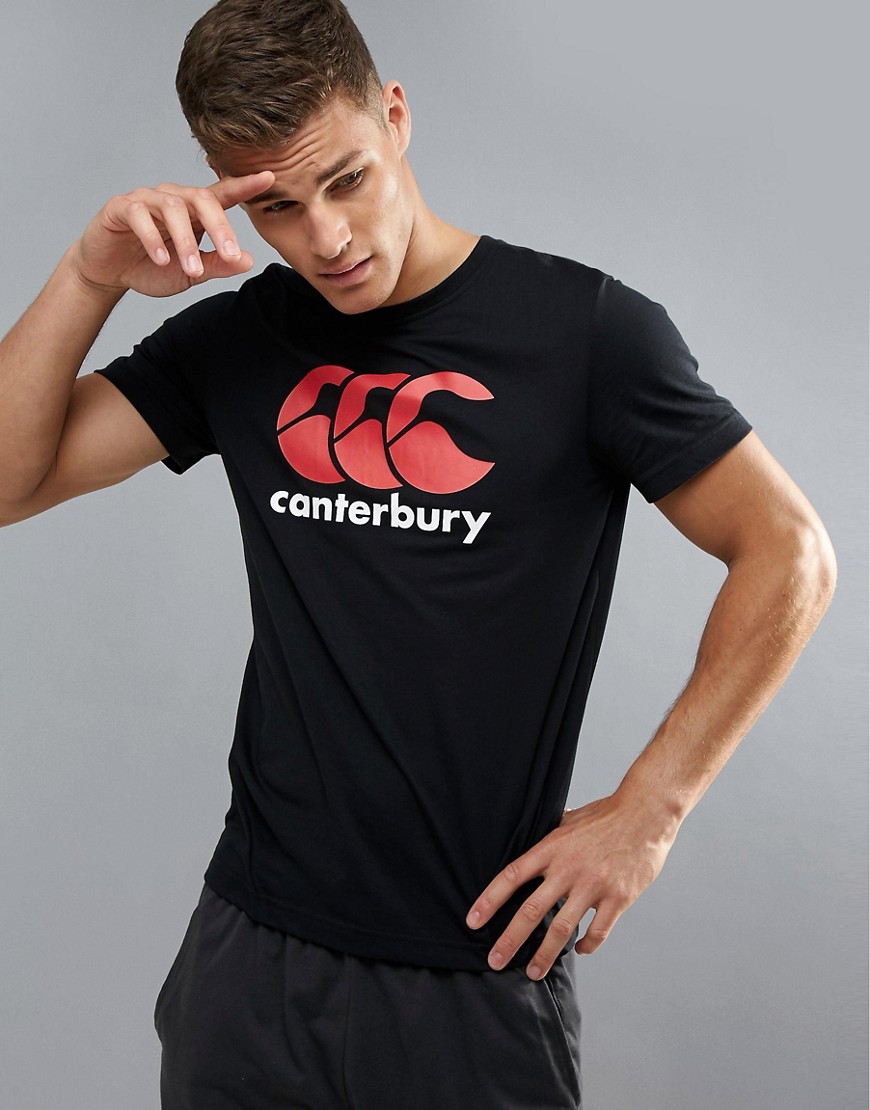 Черная футболка с логотипом Canterbury E546720-989 - Черный CANTERBURY OF NEW ZEALAND 