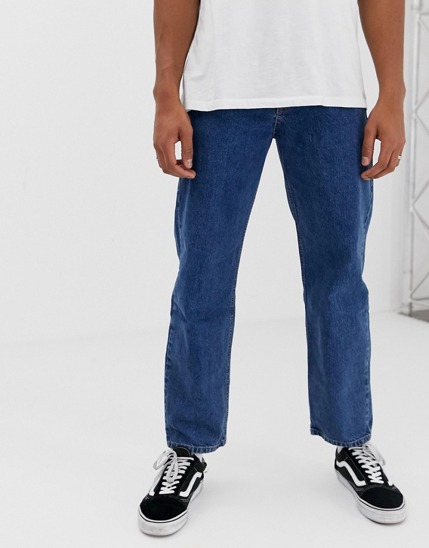 Pull&Bear Join Life wide leg jeans in dark blue