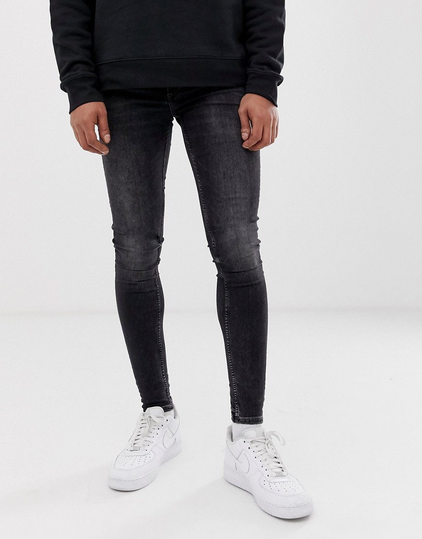 Cheap Monday him spray super skinny jeans in black earth