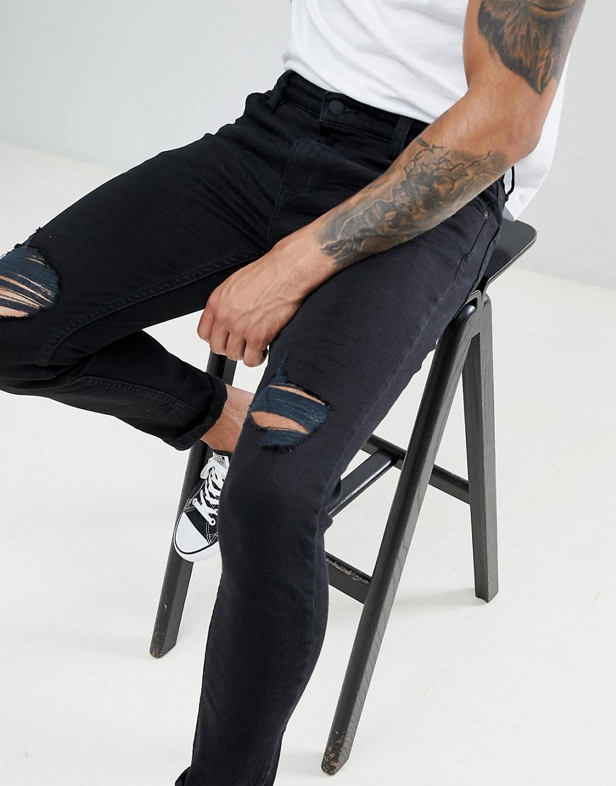Rollas stinger skinny jeans with knee rips