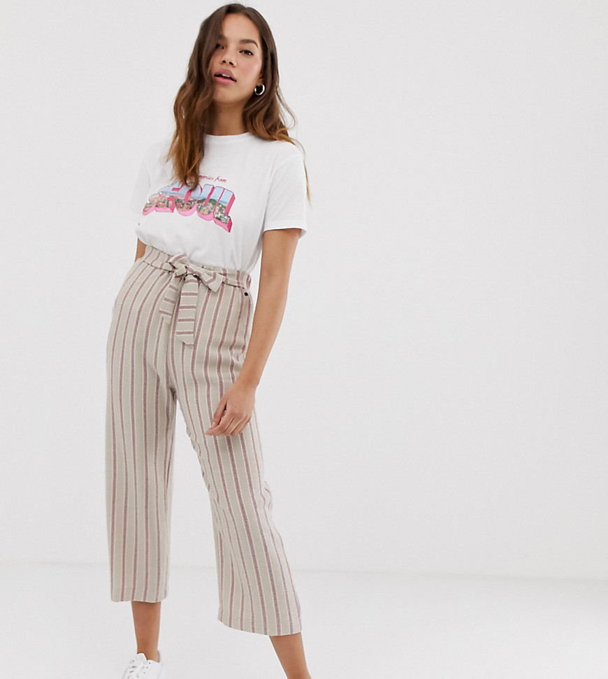 Pull&Bear pacific trousers in pink stripe