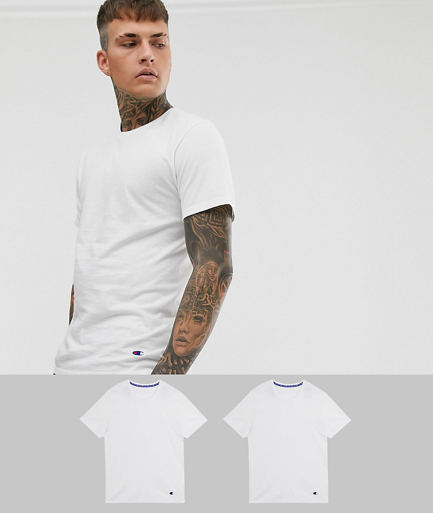 Champion basic crew neck t-shirts 2-pack in white