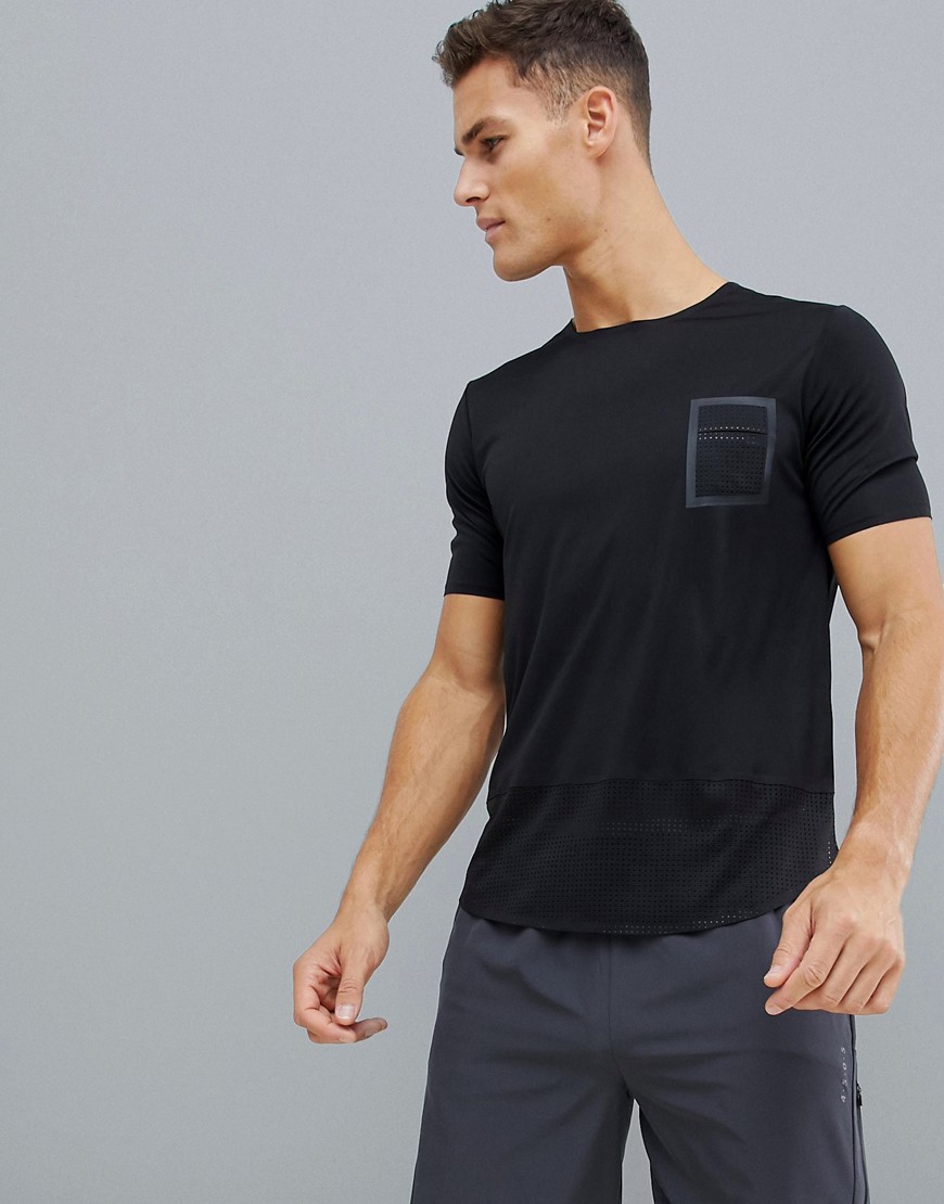 ASOS 4505 training longline t-shirt with bonded mesh jersey