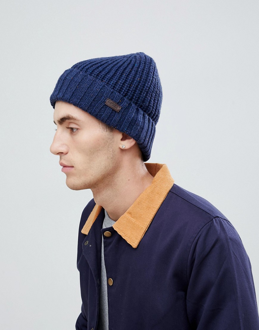 Barbour Langley beanie hat in navy - Navy