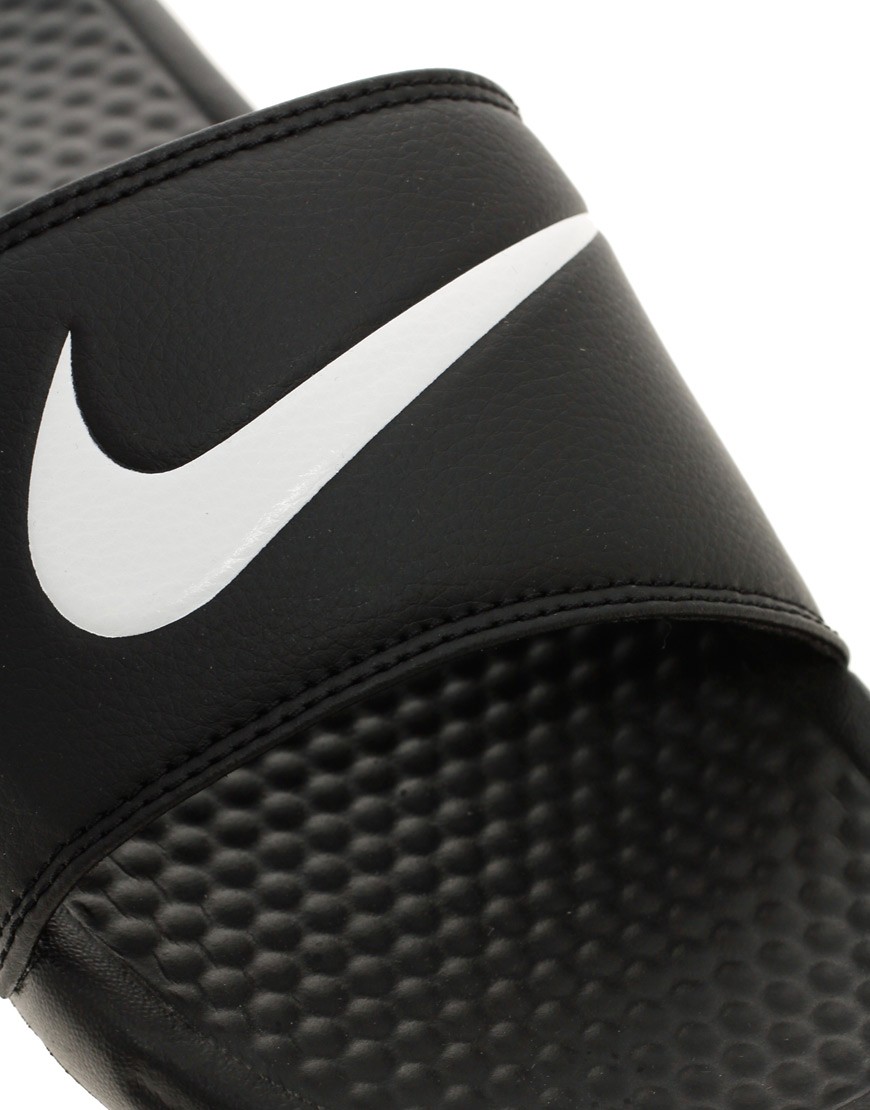Nike | Nike Benassi Swoosh Slider Flip Flops at ASOS