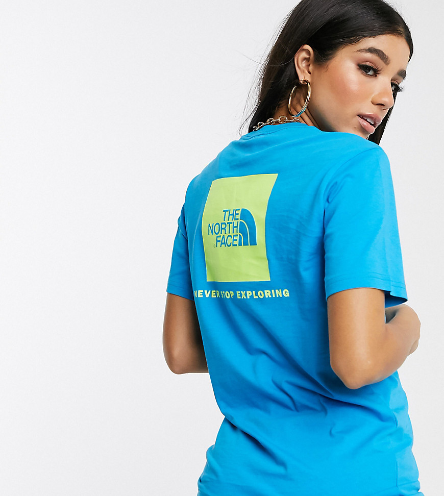 The North Face Red Box t-shirt in blue Exclusive to ASOS