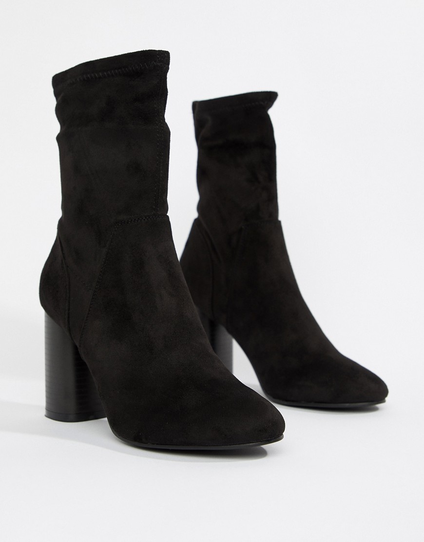 Pimkie Heeled Suede Boots - Black