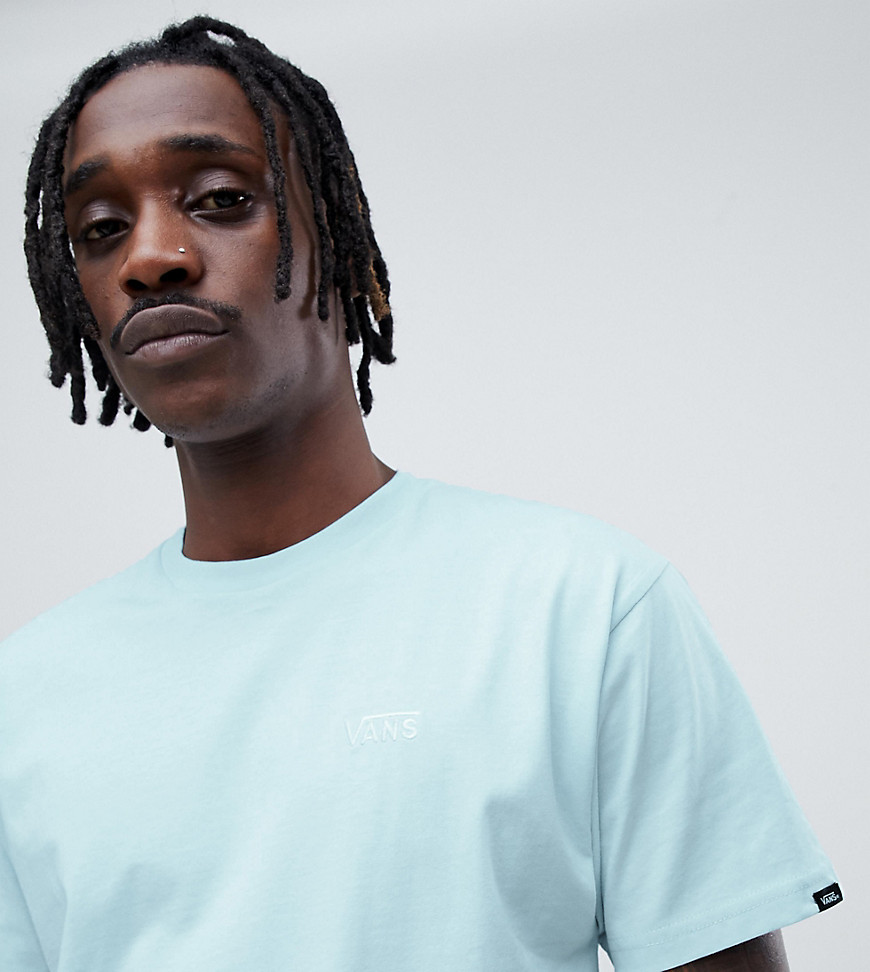Vans t-shirt with small logo in blue Exclusive at ASOS