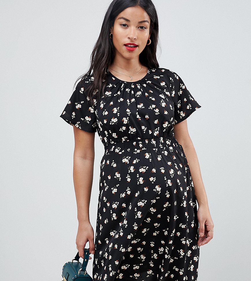 New Look Maternity Printed Swing Dress - Black pattern