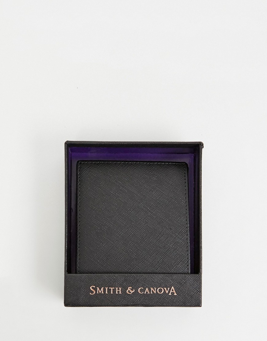 Smith & Canova wallet in black saffiano
