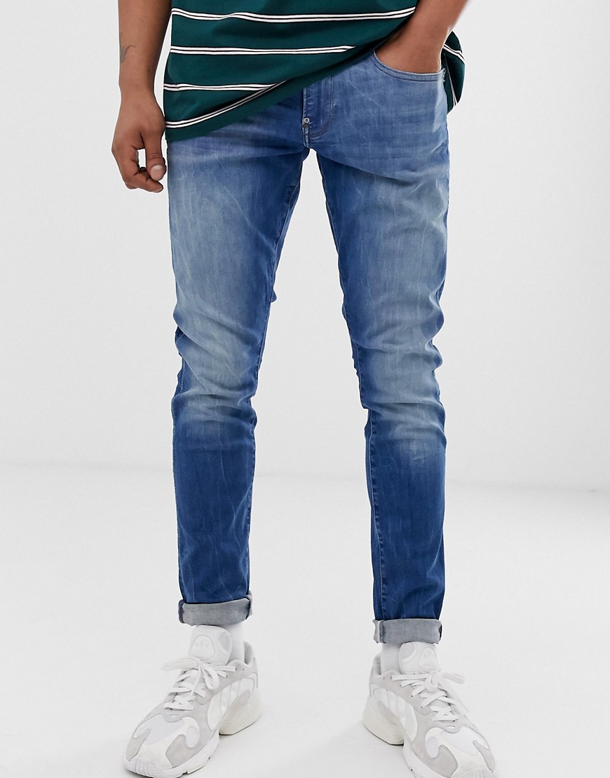 G-Star Revend skinny fit jeans in medium wash blue