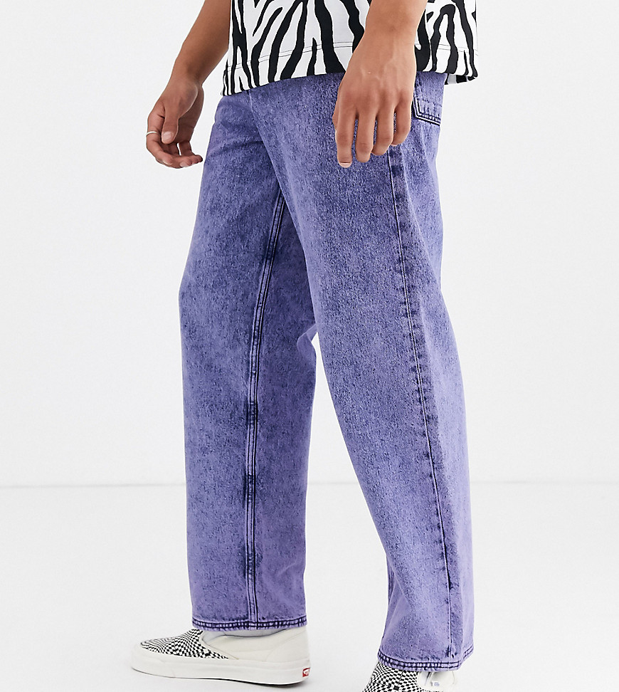COLLUSION skater jeans in purple overdye