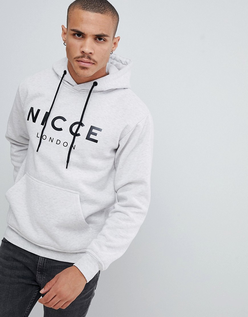 Nicce hoodie in grey with large logo