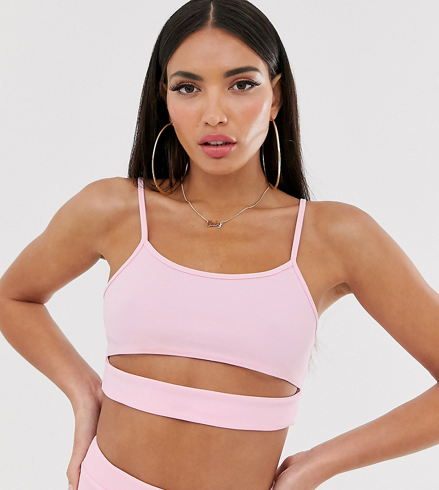 Fashionkilla Tall going out cut out crop top in rose