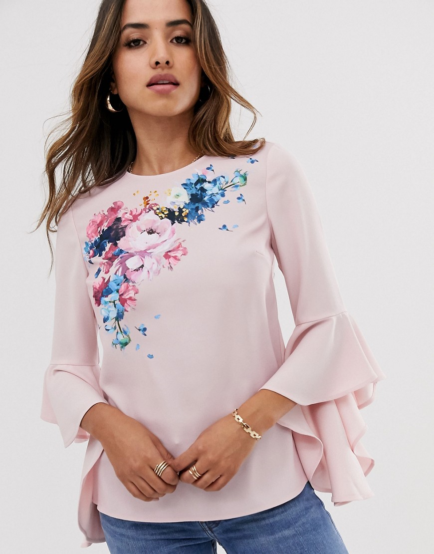 Ted Baker Shannia fluted sleeve top