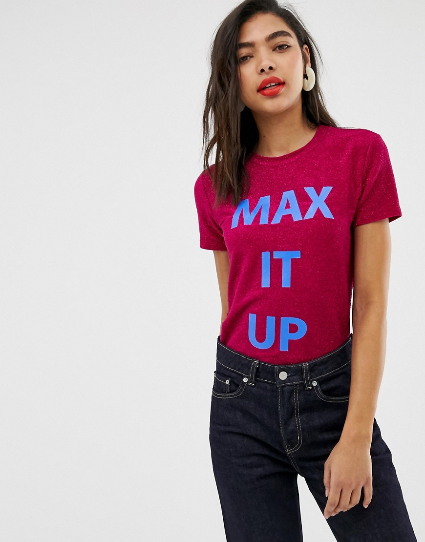 Max & Co glitter max it up t-shirt
