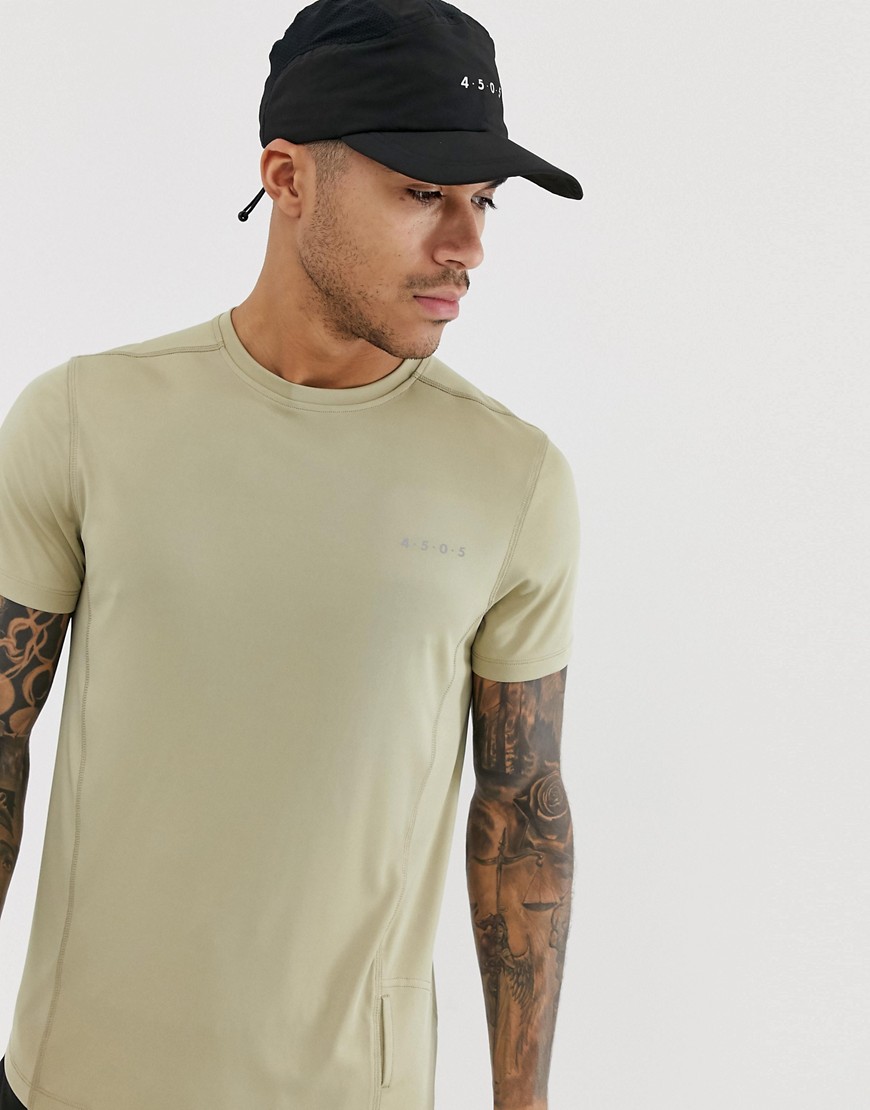 ASOS 4505 training t-shirt with quick dry in light khaki