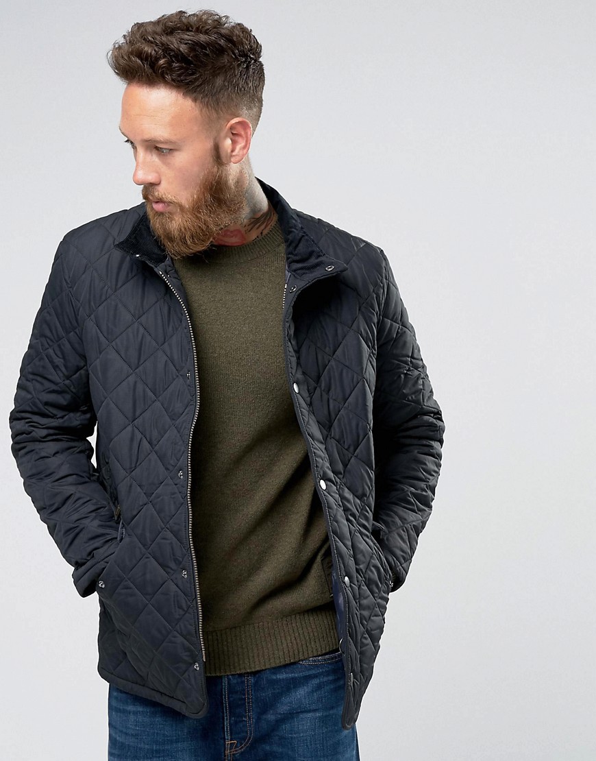 Barbour Chelsea Sports Quilted Jacket in Navy