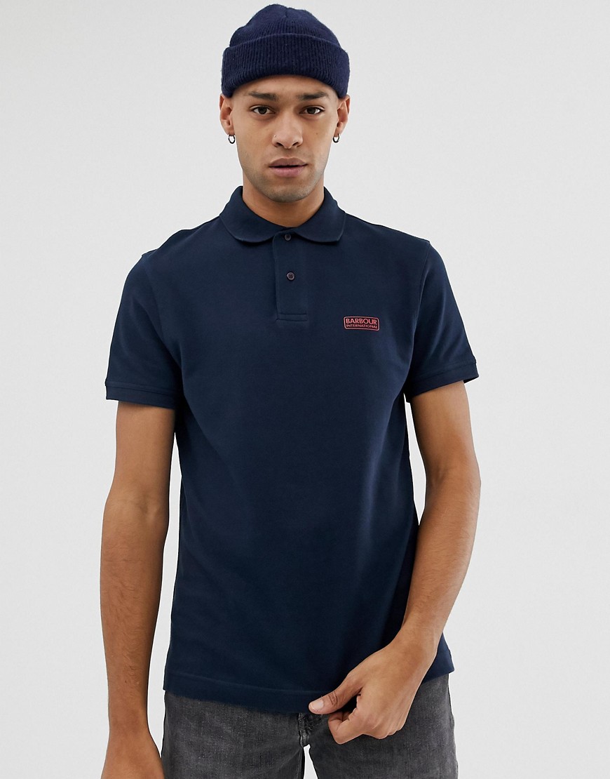 Barbour International Essential logo polo in navy