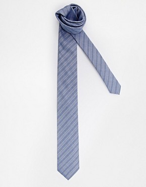 Calvin Klein Tie In Chambray With Stripe