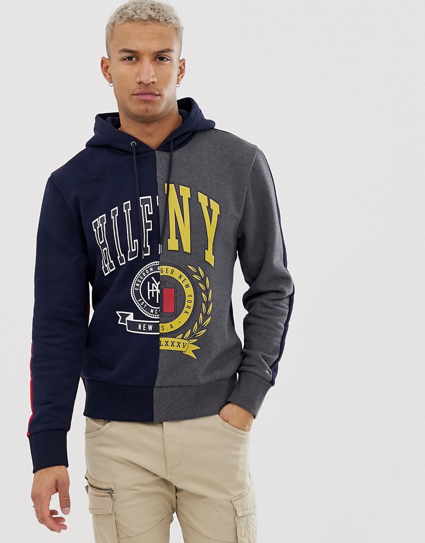 Tommy Hilfiger relaxed COLOUR block graphic hoodie