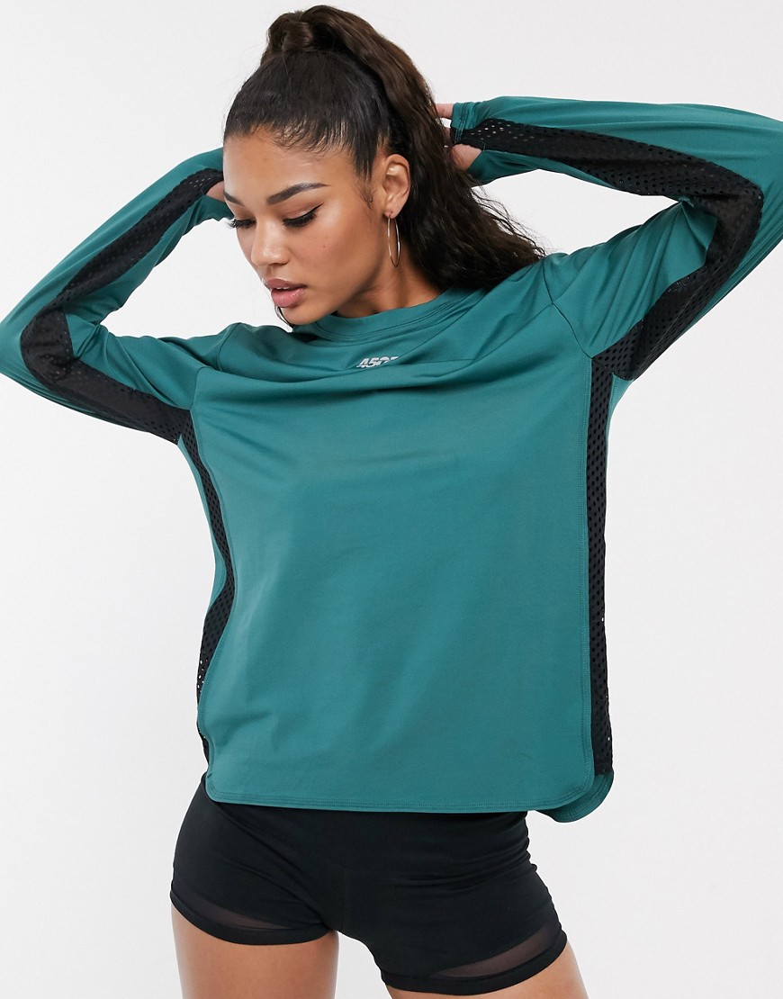 ASOS 4505 long sleeve top with mesh side