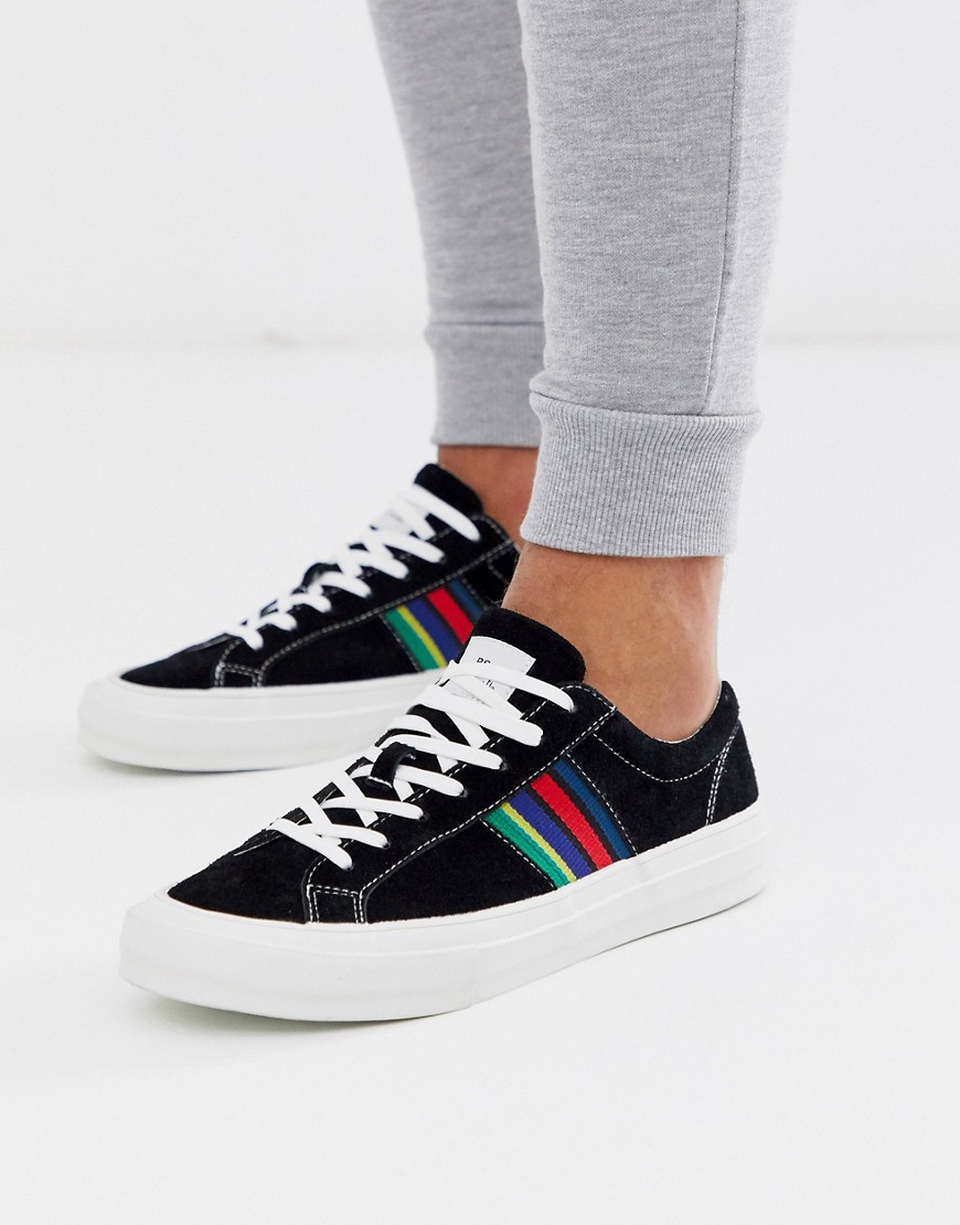 PS Paul Smith Antilla suede trainers with stripe detail in black