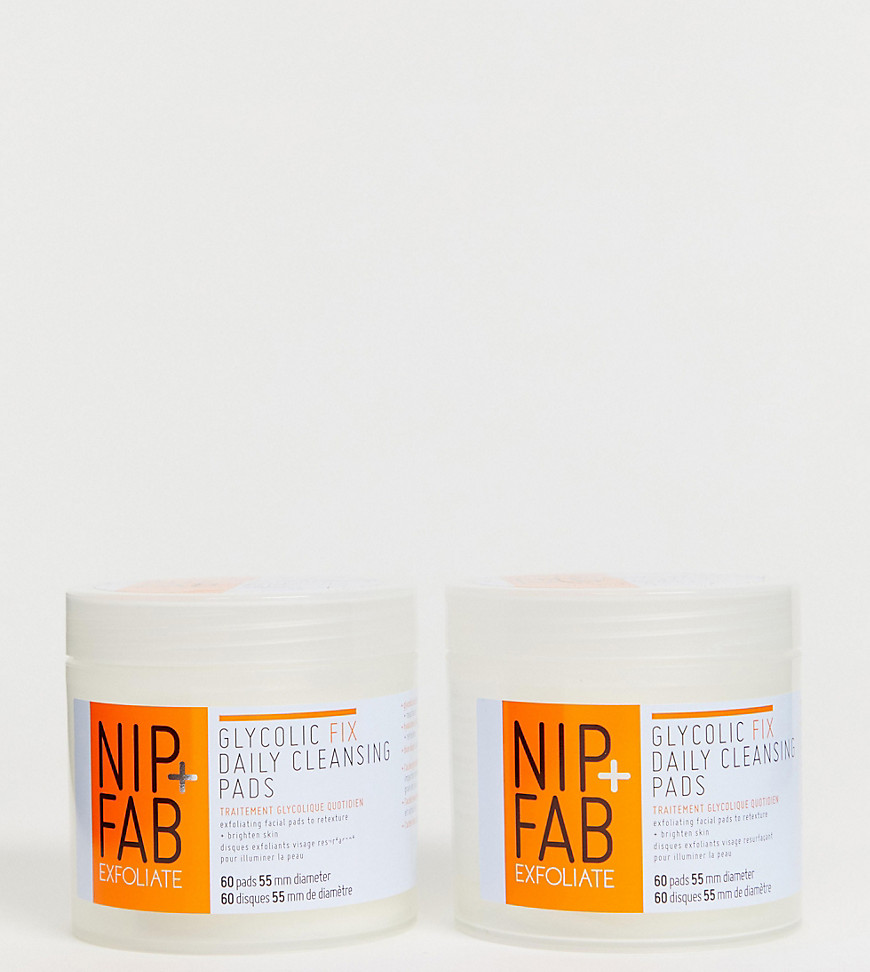 NIP+FAB X ASOS EXCLUSIVE Glycolic Fix Daily Cleansing Pads Duo SAVE 50%