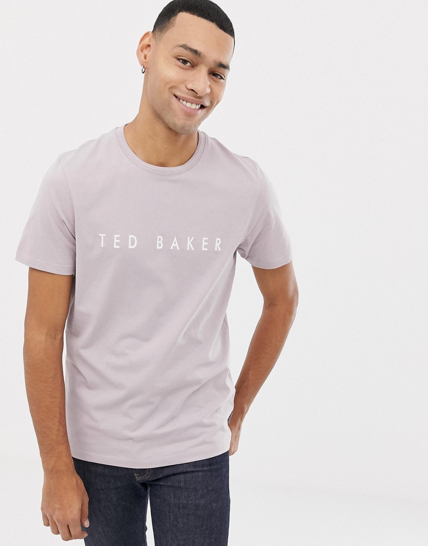 Ted Baker t-shirt with rubber logo in pink