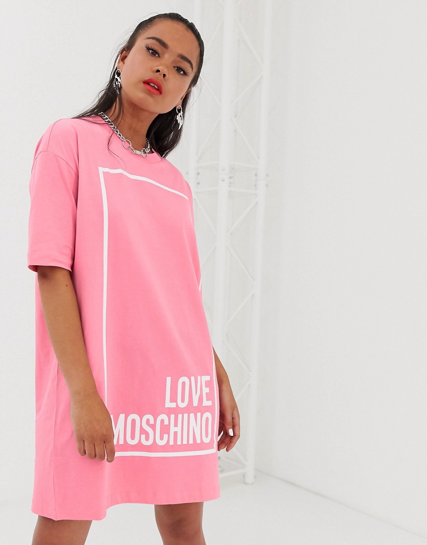 Love Moschino classic logo t-shirt dress