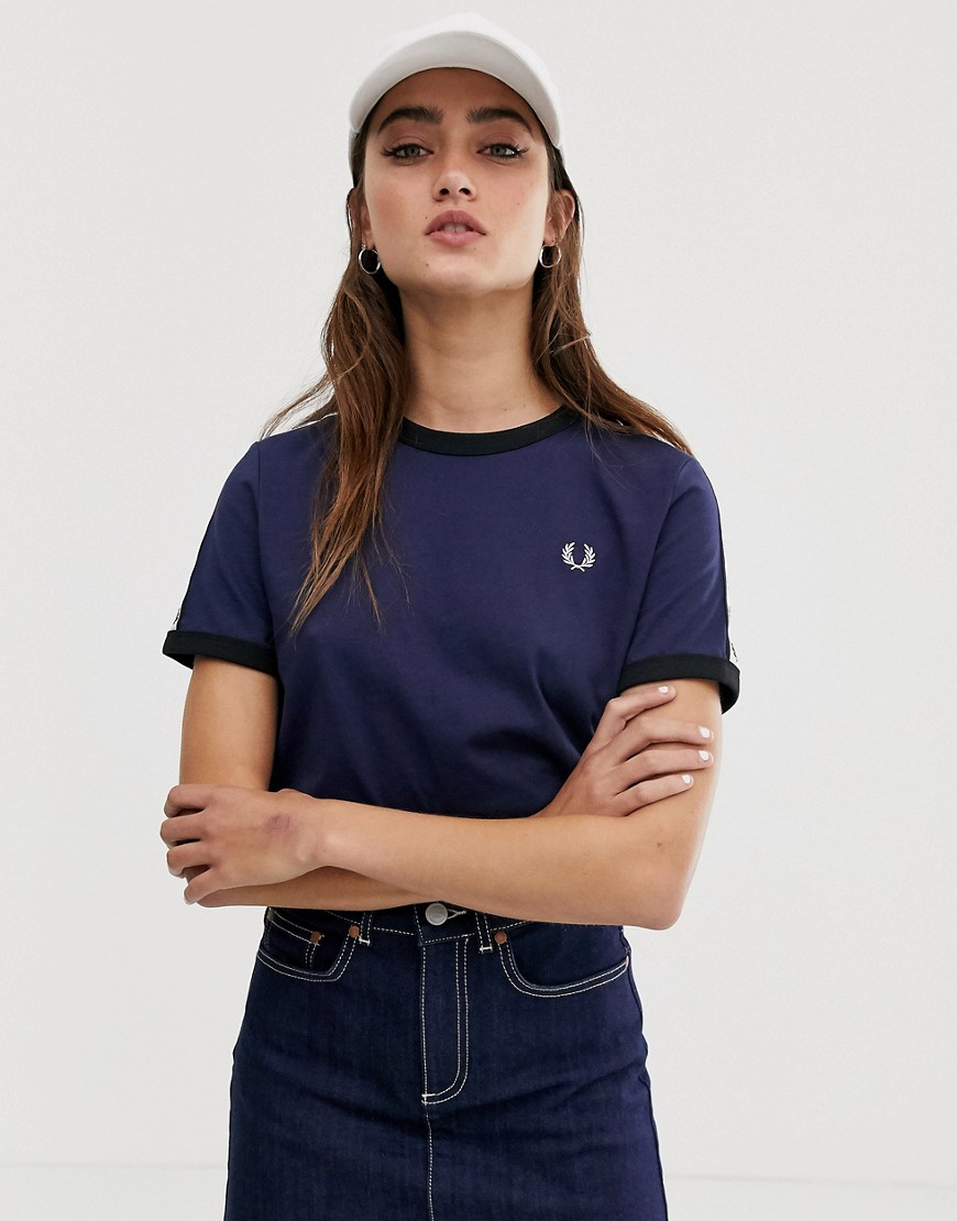 Fred Perry Taped Ringer T-shirt-black