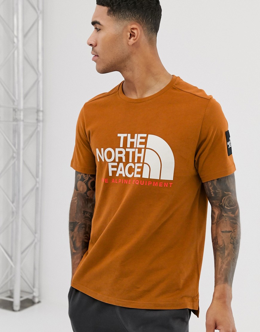 The North Face Fine Alpine t-shirt in brown