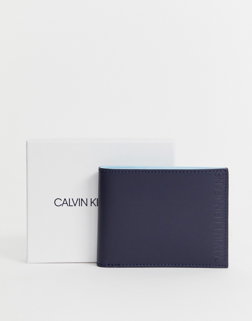 Calvin Klein Jeans Embossed Logo Billfold with Coin Wallet