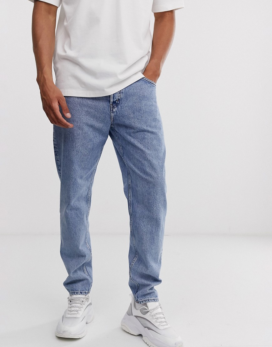 Weekday Barrel loose fit relaxed fit jeans in blue