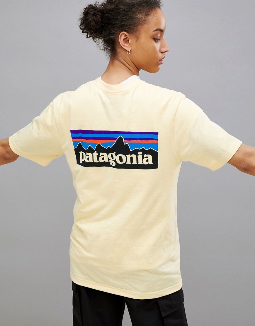 Patagonia P-6 Logo T-Shirt in Lemon - Yellow