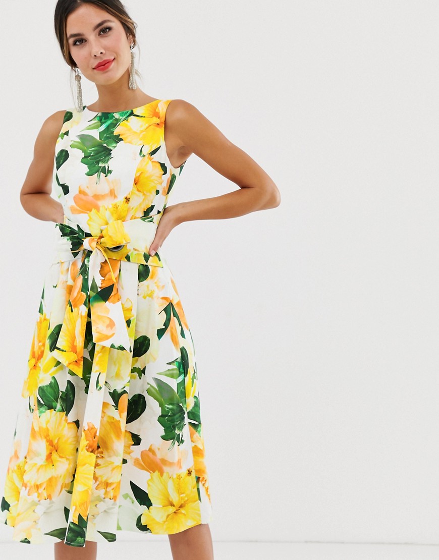 Coast Harrison floral print a-line dress